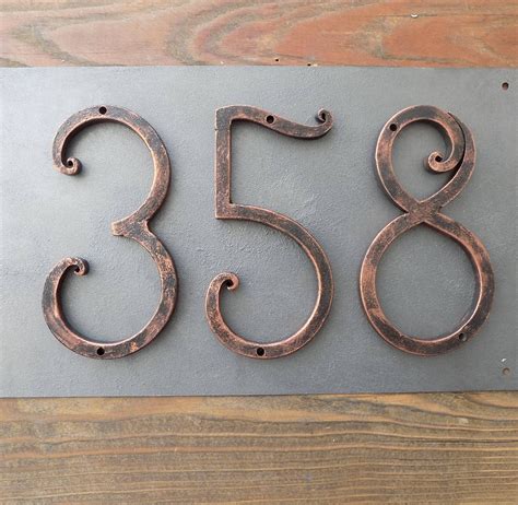 hangable metal house numbers|traditional house numbers metal.